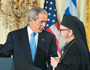 50 YEARS OF EPISCOPAL MINISTRY ARCHBISHOP DEMETRIOS GERON OF AMERICA Archbishop Demetrios meets with Pope John Paul II at the Vatican during the Return of the Holy Relics of St.