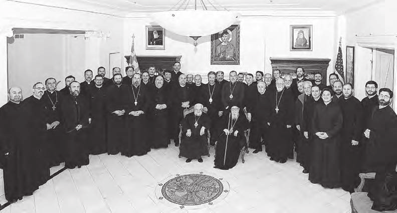 DIRECT ARCHDIOCESAN DISTRICT Members of the Direct Archdiocesan District clergy assembled in January to meet with Archbishop Demetrios, who gave a pastoral presentation.