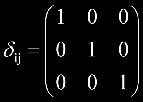 ΤΑΝΥΣΤΕΣ-3 Τανυστής = Συμμετρικός (με ίδιο ίχνος) + Αντισυμμετρικός (1) Τανυστής = Ισότροπος (με ίδιο ίχνος) + Τανυστής (με μηδενικό ίχνος) Συμμετρικός