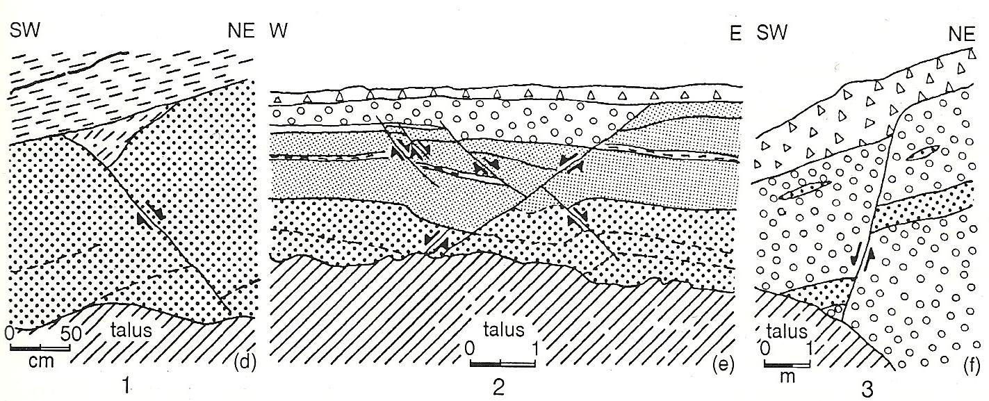 Η γνώση της ηλικίας των γεωλογικών σχηματισμών είναι καθοριστικός παράγοντας για τον χαρακτηρισμό της ενεργότητας ενός ρήγματος. Σαν παράδειγμα δίνεται η εικόνα 3.