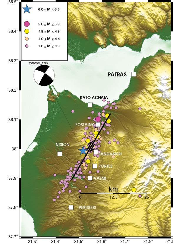 ΑΝΔΡΑΒΙΔΑ 2008 Το 2008, ισχυρή σεισμική δόνηση μεγέθους Μ=6.5 με επίκεντρο 35Km περίπου νοτιοδυτικά της Πάτρας, έγινε ιδιαίτερα αισθητή σε μεγάλο μέρος της χώρας.