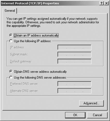 Ρύθµιση παραµέτρων εγκατάστασης για Windows 2000 και XP Πρέπει να ρυθµίσετε κάποιες βασικές παραµέτρους στον υπολογιστή σας, για να είναι δυνατή η ρύθµιση παραµέτρων του δροµολογητή.