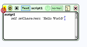 Εικόνα 45: Επιλογή show code textually Σε αυτό που εμφανίζεται αντικαθιστούμε τη λέξη Text, με τη λέξη Hello World!, με προσοχή ώστε να μη σβήσουμε τα «αυτάκια» ( ).