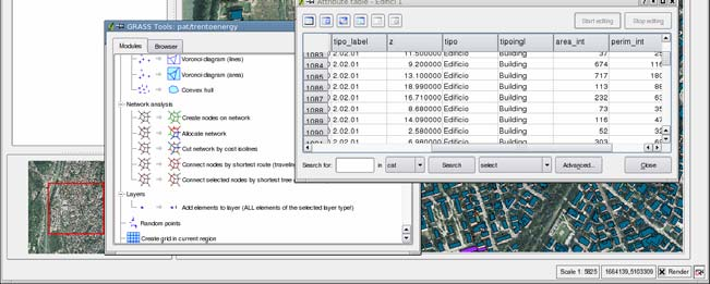 Εικόνα 6: QGIS με χρήση Grass Χαρακτηριστικά στοιχεία της λειτουργικότητας του GRASS είναι τα εξής: Χωρική ανάλυση. Δημιουργία χαρτών.