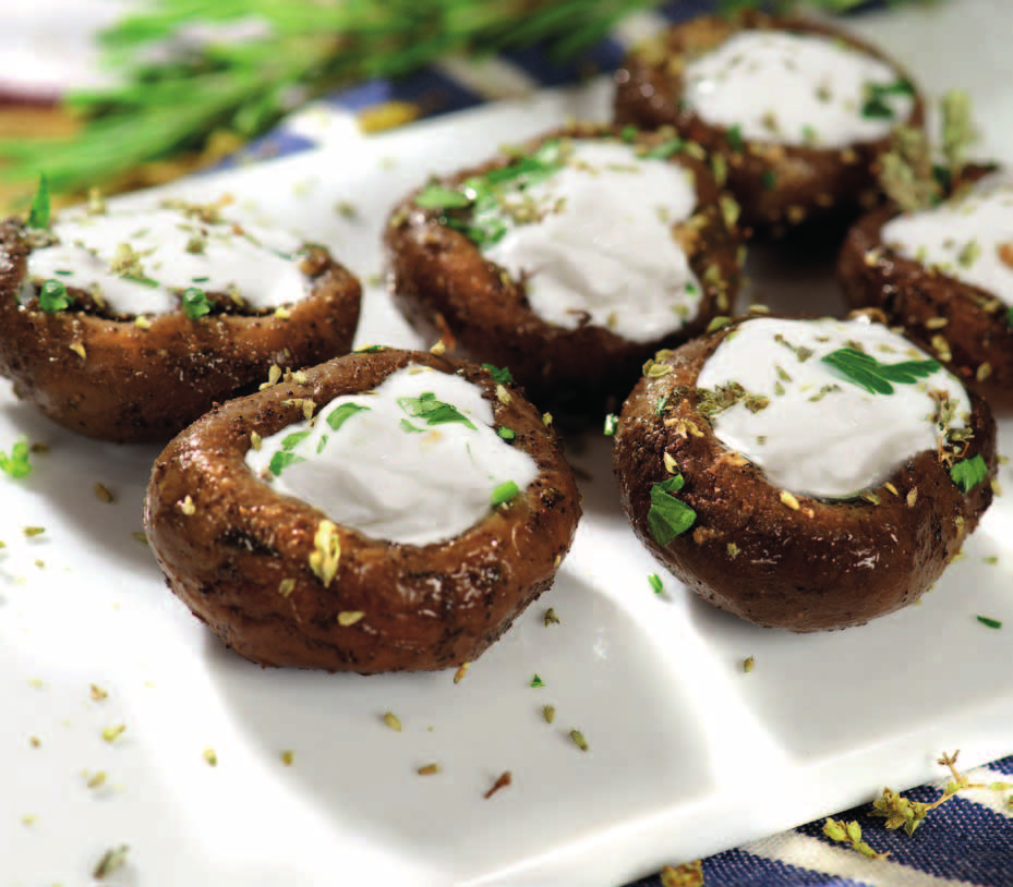 23 Mushrooms/μανιτάρια Grilled Mushrooms with Spice Mixture Ψητά Μανιτάρια με Μίγμα Μπαχαρικών Grilled Mushrooms Stuffed with Cream Cheese Mixture Ψητά Μανιτάρια Γεμιστά με Κρέμα Τυριών Various