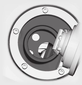 Ανεφοδιασμός καυσίμου Κλειδί κεντρικού διακόπτη Πλάκα στάθμης κλειδί του κεντρικού διακόπτη και γυρίστε το δεξιόστροφα για να ανοίξετε την τάπα.