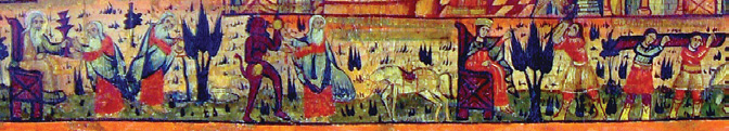 Сл.2. Предание за Чесното дрво,1818 година, непознат автор, ерусалимска школа, црква Св.Богородица, с. Модрич, Струга (Фото, С.