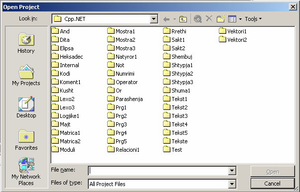 Hapat e parë në C++ 19 Por, kur njëkohësisht kemi punuar në shkruarjen ose ndryshimin e disa programeve, për ruajtjen e tyre në disk, në menynë rënëse të opcionit File të menysë kryesore mund të