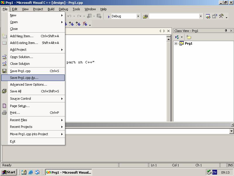 22 Bazat e programimit në C++ Ekzekutimi i programeve përmes një projekti Hapja e më shu