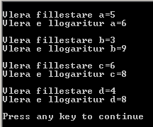 60 Bazat e programimit në C++ Fig.2.18 Rezultati i programit operator Me qëllim që disa variablave t'u sho