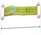 Textilné prostriedky Zdvíhacie pásy Yaletex Zdvíhací pás s kovovými okami HBDED podľa EN 14921, Typ Cr2 materiál: polyester dvojvrstvový, PUimpregnovaný a tepelne fixovaný farebné kódovanie, s