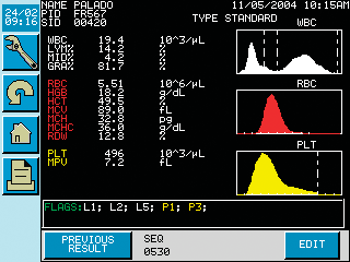 CELL-DYN EMERALD SPECIFICATIONS TECHNOLOGY & METHODS Electronic impedance Absorption spectrophotometry Electronic valves Cyanide-free lyse reagent LCD color touch screen RS232 and TCP/IP LIS