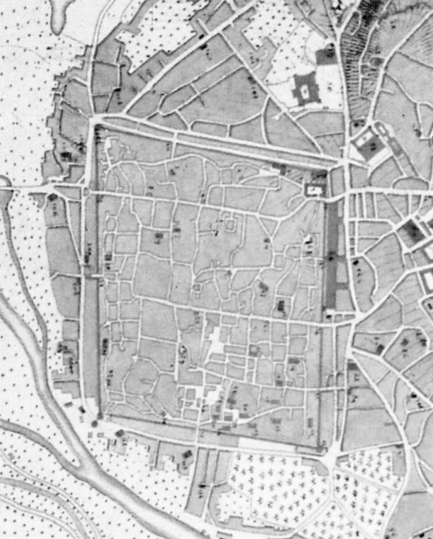 Οχυρωματικά Εργα επί Ανανεωσίμων Πηγών Υδάτων 329 Εικ. 9. Αδριανούπολη, η οχύρωση. Σχέδιο του συνταγματάρχη Osmont.
