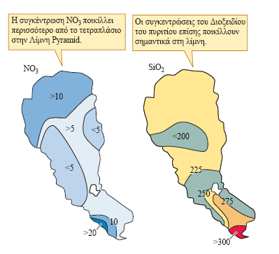 Η αναλογία του διοξειδίου του πυριτίου (SiO 2 ) προς τα φωσφορικά (PO 4 -P)& ο ανταγωνισμός μεταξύ των διατόμων Asterionella formosa & Cyclotella meneghiniana (Tilman 1977).