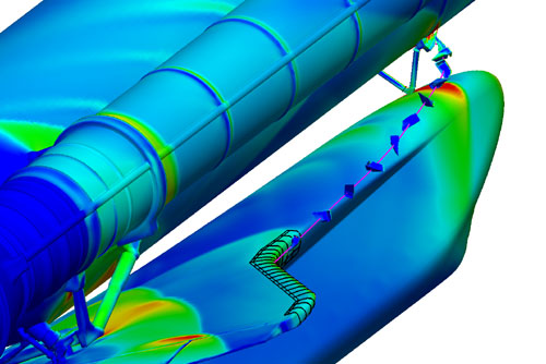 Example: Coupled Eulerian-Lagrangian Method Forensic analysis of Columbia accident: simulation of shuttle