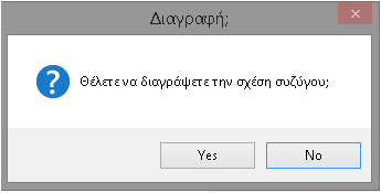 Τέλος, εφόσον έχει δημιουργηθεί η σχέση μεταξύ των Συζύγων ενεργοποιείται το button.