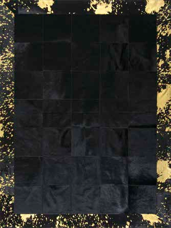 Skn Rug Strpes Black-Acd Slver Skn Rug (30x30) Black-Acd Slver Border Skn Rug Strpes Black-Acd Gold