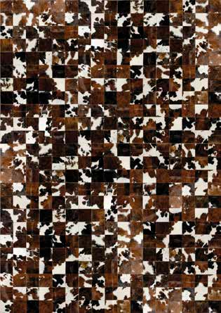 Skn Rug (20x20) Natural Brown-Whte Skn Rug (10x10) Natural Brown-Whte Skn Rug