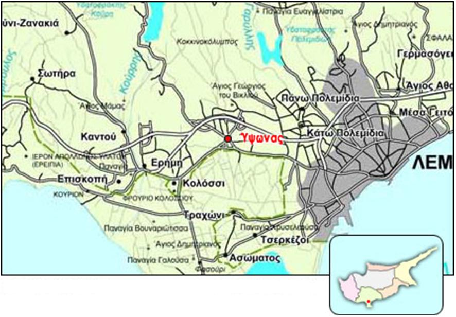 2.0 Δήμος Ύψωνα 2.1 Γεωγραφικά και Ιστορικά Στοιχεία Ο Ύψωνας αποτελεί ένα ανεξάρτητο δήμο της Κύπρου από το 2012 μετά από δημοψήφισμα που έγινε στις 3 Ιουλίου 2011.