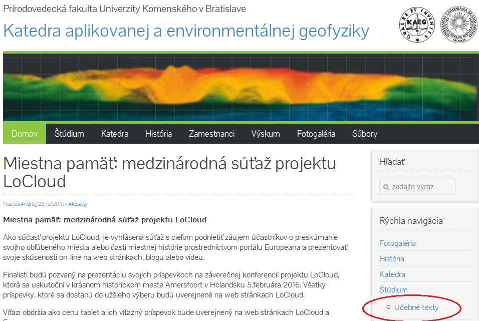 Prezentácie z prednášok vo