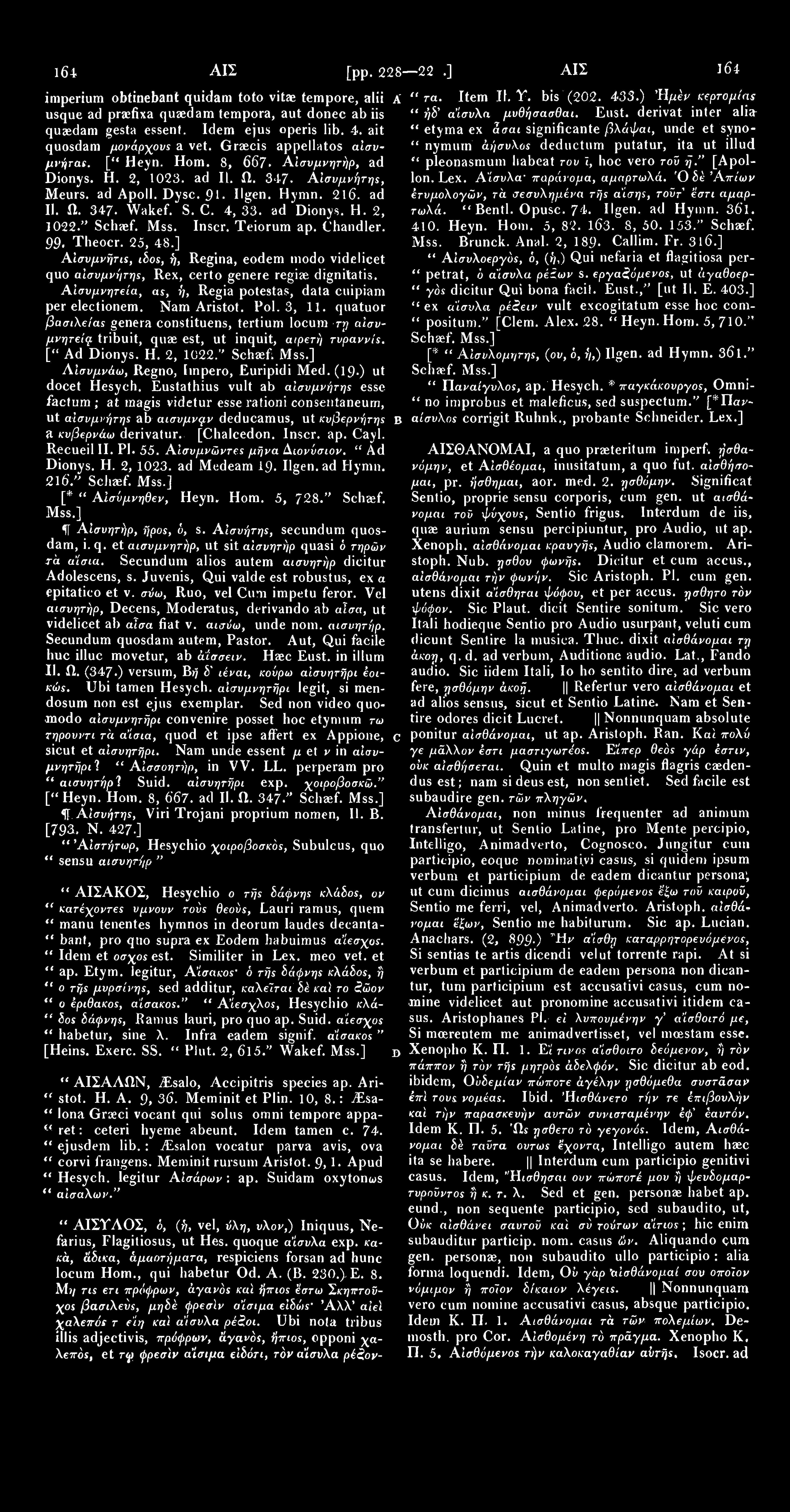 1645 ΑΙΣ [pp. 228 223.] ΑΙΣ 1641) imperium obtinebant quidam toto vitae tempore, alii A " τα. Item IL Υ. bis (202. 433.