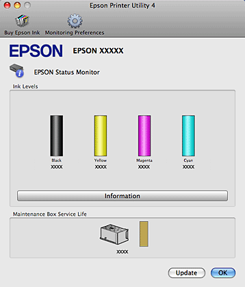 Αντικατάσταση αναλώσιμων A B Μεταβείτε στο παράθυρο διαλόγου Epson Printer Utility 4.