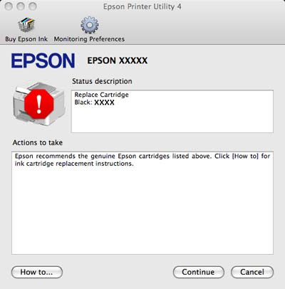 Αντιμετώπιση προβλημάτων A B Μεταβείτε στο Epson Printer Utility 4. & «Πρόσβαση στο πρόγραμμα οδήγησης του εκτυπωτή για Mac OS X» στη σελίδα 27 Κάντε κλικ στο κουμπί EPSON Status Monitor.