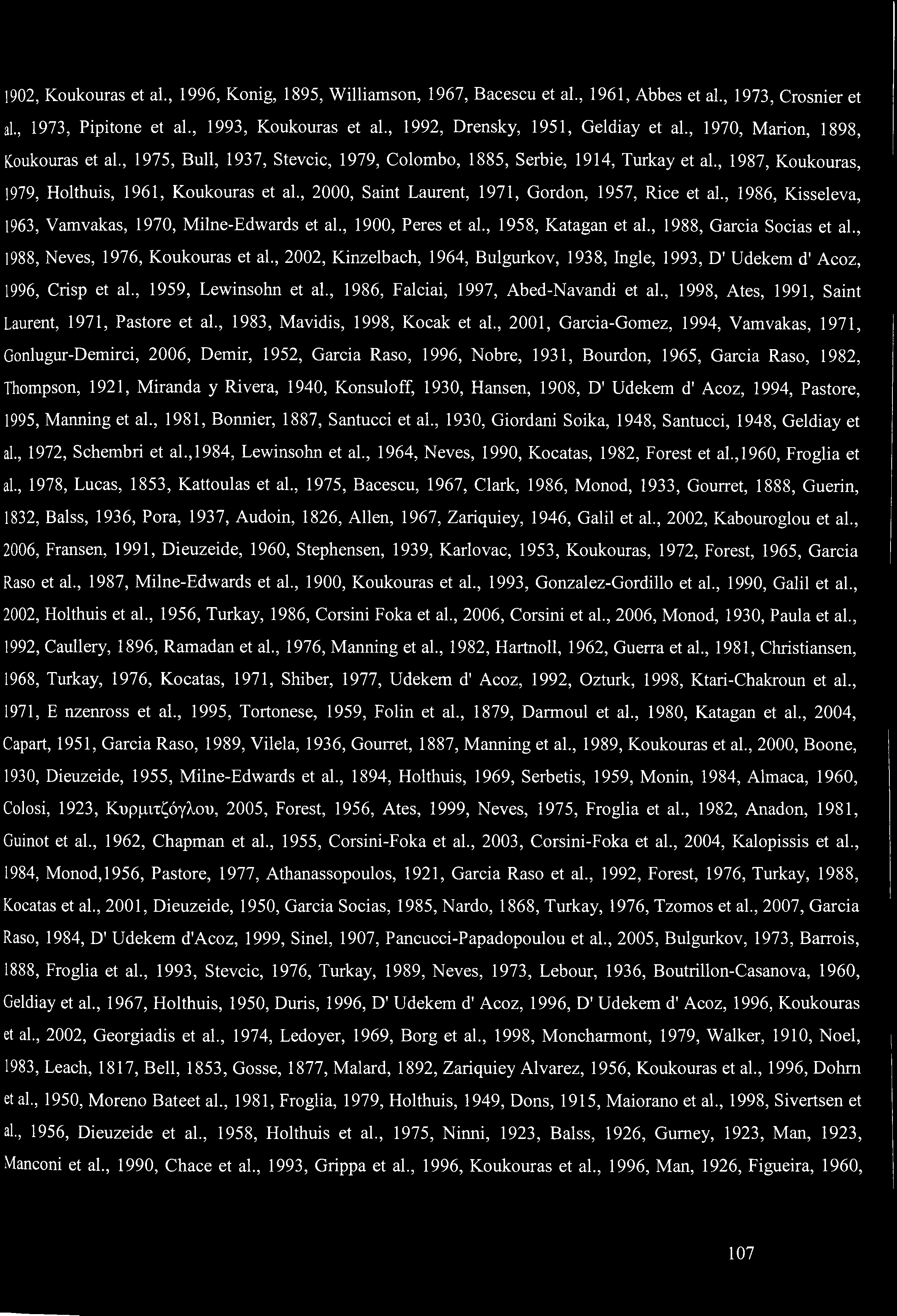 1902, Koukouras et al., 1996, Konig, 1895, Williamson, 1967, Bacescu et al., 1961, Abbes et al., 1973, Crosnier et al., 1973, Pipitone et al., 1993, Koukouras et al.