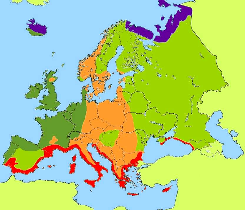 1 3 2 4 Μεσογειακό Μεταβατικό Πολικό Ηπειρωτικό Ωκεάνιο Εικόνα 27.