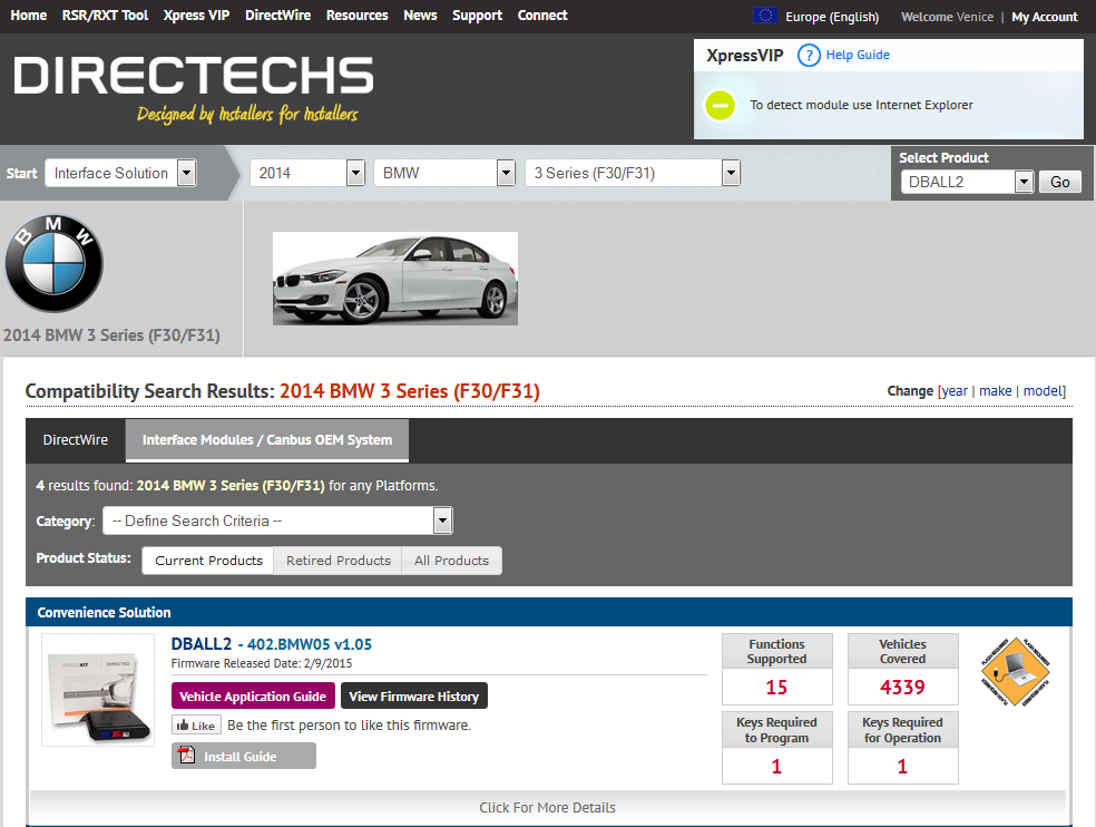 Ερϊτθςθ: Ζχω ζνα BMW ειρά 3 χρονολογίασ 2014, τι ςφςτθμα μπορϊ να βάλω? Απάντθςθ: 1.Μπαίνουμε ςτο www.directechs.com 2.