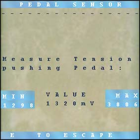 Βήμα 5 ο : Η κάρτα Pedal Sensor καθιστά δυνατή αφενός μεν τη μέτρηση της τάσης εξόδου του ποτενσιόμετρου και αφετέρου μας πληροφορεί, εάν η τιμή αυτή είναι εντός