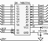 10 Električna šema i pregled signala mikrokontrolera i dijela programske memorije OPERATIVNA MEMORIJA Operativna memorija je statička RAM memorija sa organizacijom 128к Х 8- D5.