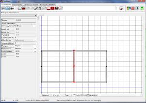 83 4. Από το μενού Αντικείμενα επιλέγεται Ορθογώνιο τοίχο Μετακινείται ο δείκτης του ποντικιού στο μεσαίο κόμβο της πλευράς του περιγράμματος που θέλει ο χρήστης να τοποθετήσει το νέο τοίχο κάνοντας