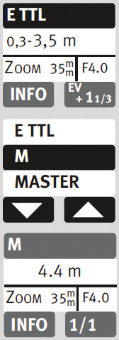 7.2 Αυτόματη λειτουργία γεμίσματος E-TTL του φλας Η αυτόματη λειτουργία γεμίσματος E-TTL είναι ενεργοποιημένη στις περισσότερες φωτογραφικές μηχανές, όταν είναι επιλεγμένο το αυτόματο πρόγραμμα P και