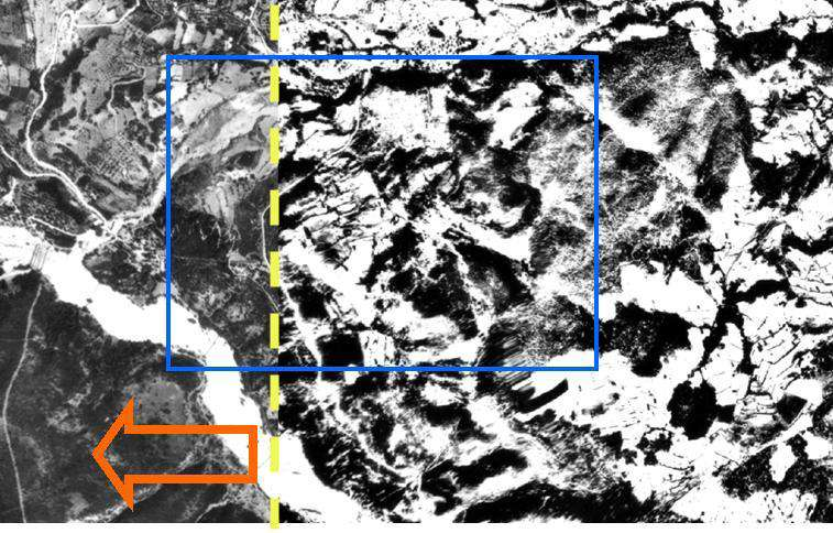 Φωτ.1: Ορθοεικόνα από το 1960 έως το 1967 (Kavoura (c) et al. 2014) Φωτ.