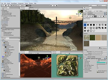 Εικόνα 4: Ο Terrain editor της Unity Έχει ενσωματωμένο terrain editor που βοηθάει στη δημιουργία και την επεξεργασία του επιπέδου της πίστας.