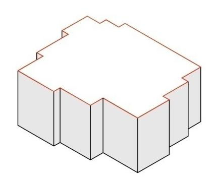 2. Κλίμακα κτηριακών όγκων (μέγεθος, έκταση, συνθετική δομή): Τα νέα οικοδομικά σύνολα θα πρέπει να έχουν λιτή γεωμετρική μορφή, αποτελούμενη από διακεκριμένες μονάδες πρισματικών όγκων, καθαρών