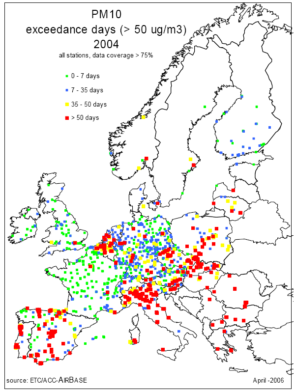 pag.37 Fig. 5.5. PM2.5 in 24 Europa Sursa: http://air-climate.eionet.europa.eu European Topic Center on Air and Climate Change Fig. 5.6.