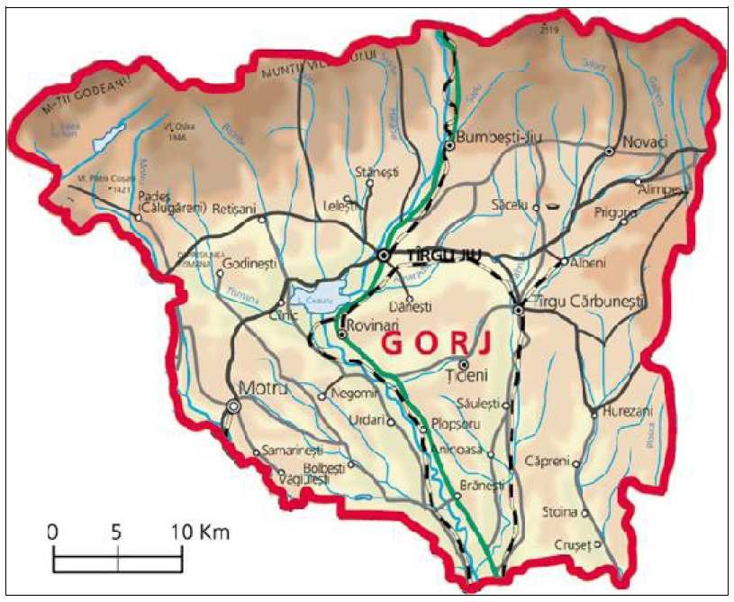 pag.42 GORJ - 25 Poluarea aerului ambiental cu pulberi în suspensie si pulberi sedimentabile Pulberile care impurifica atmosfera în judetul Gorj au o naturã diversã în functie de sursele ce le