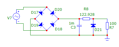 Úloha č.3: Schéma zapojenia: Podľa vzťahu hodnota sériového odporu U CC U Z 15,605 7 R S = = = 160Ω. I 0,05 Z max Obr.č.8: Príliš veľká hodnota odporu R S V spodnej časti obrázku číslo 8 vidno priebeh stabilizovaného výstupného napätia pomocou Zenerovej diódy.