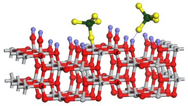 125 Κεφάλαιο 3 Σχήμα 18: Τοπικές δομές των προσροφημένων μονομερών οξικών ειδών (oxo-species) Mo(VI) σε κρυσταλλική δομή (1 0 0) του ανατάση.