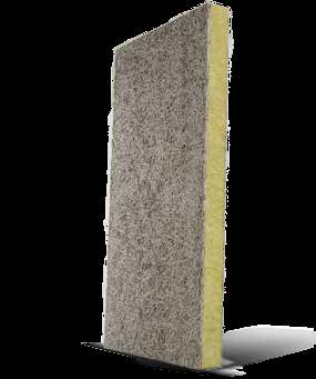 Lahke lesno-cementne gradbene plošče Trislojne gradbene plošče s sredico iz kamene volne v razredu gorljivosti A2 Plošča DRVOTERM A2 je izdelana iz segmentov kamene volne (vlakna kamene volne so