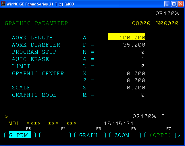 7.4 Prekidanje izvođenja programa Rad u modu BLOK PO BLOK Nakon svakog izvršenog reda NC stroj stane i čeka nastavak tipkom START.