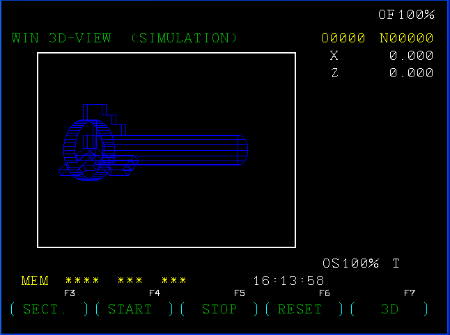 START pokreće grafičku simulaciju, STOP zaustavlja simulaciju dok