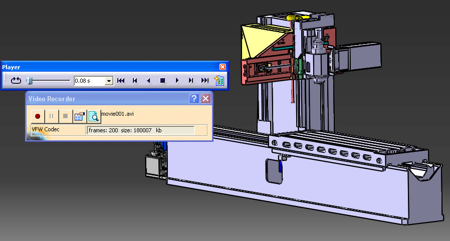 3.2.3. Kreiranje videa Osim simuliranja mehanizma u CATIA-i, moguće je simulaciju pohraniti u obliku videa.