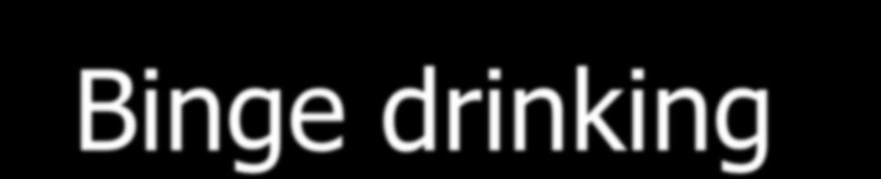 Binge drinking - depression I binge drink every chance I get