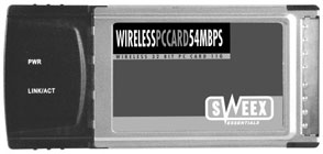 LC500070 Sweex Wireless LAN PC Card 54 Mbps Εισαγωγή Σας ευχαριστούµε που αγοράσατε την κάρτα PC ασύρµατου δικτύου 54 Mbps Sweex.
