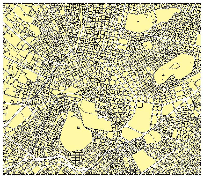 Κεφάλαιο 5: Εφαρµογή του αλγορίθµου 5.1: Γενικά: Στο κεφάλαιο αυτό περιγράφεται η εφαρµογή του αλγορίθµου σε ένα τµήµα χάρτη στο κέντρο της Αθήνας (σχήµα 4.1).