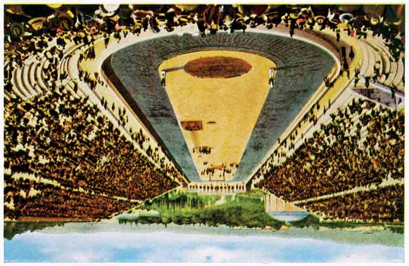 Καλλιμάρμαρο Στάδιο, μεσολυμπιάδα 1906, καρτ ποστάλ εκτυπωμένη στη Γερμανία το 1936 εν όψει των ολυμπιακών αγώνων του Βερολίνου. + Της Ορθοδοξίας, Αρχελάου μ.