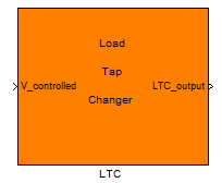 Vmax: Maximum desired voltage (pu) Vmin: Minimum desired voltage (pu) rmax: Maximum LTC ratio rmin: Minimum LTC ratio dr: LTC step ratio Tm+Td: Delay for first tap change (sec) Td: Time delay between